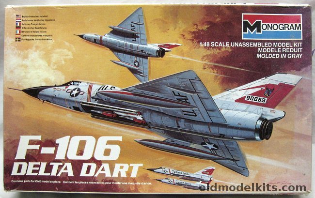 Monogram 1/48 F-106 Delta Dart, 5809 plastic model kit